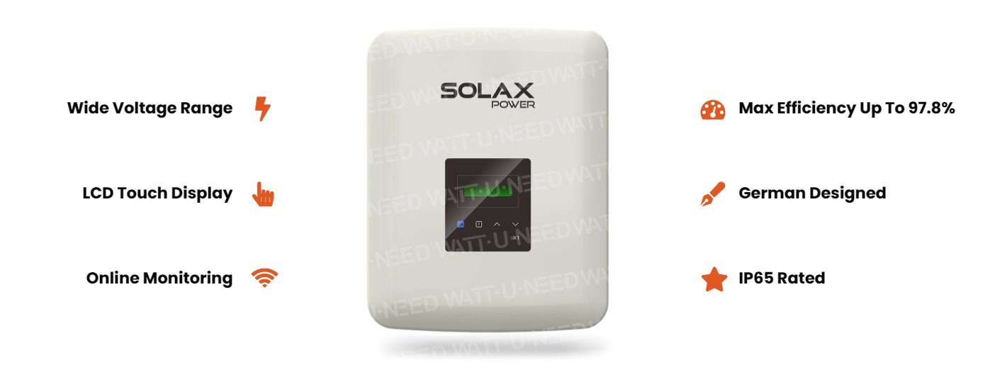 SolaX single-phase X1 BOOST : characteristics
