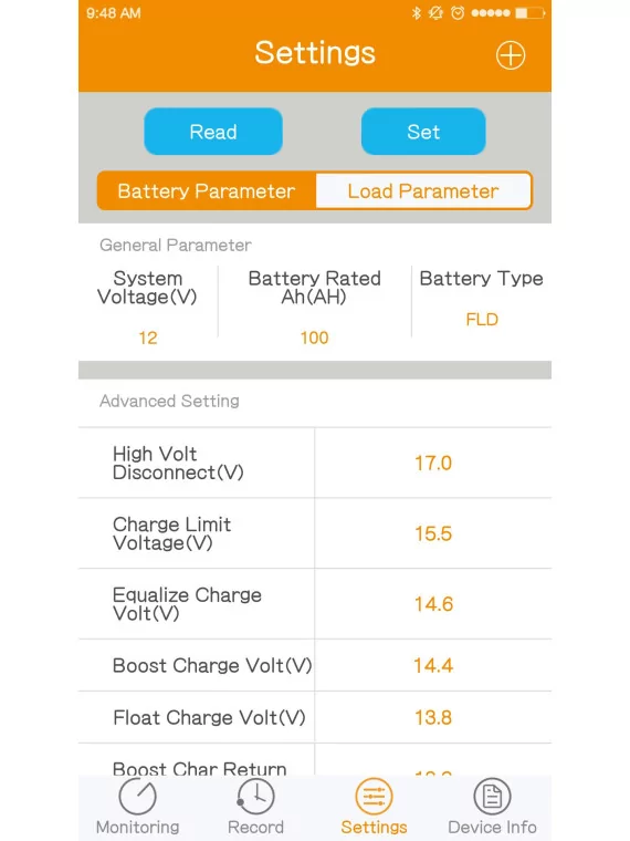 Adaptateur Bluetooth pour régulateurs SRNE