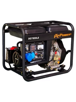 Generador diésel de 6500 W con regulador automático de voltaje (AVR), monofásico, ITC Power DG7800LE
