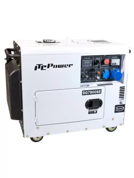 Groupe Électrogène Diesel 6500W AVR Monophasé ITC Power 230V DG7800SE