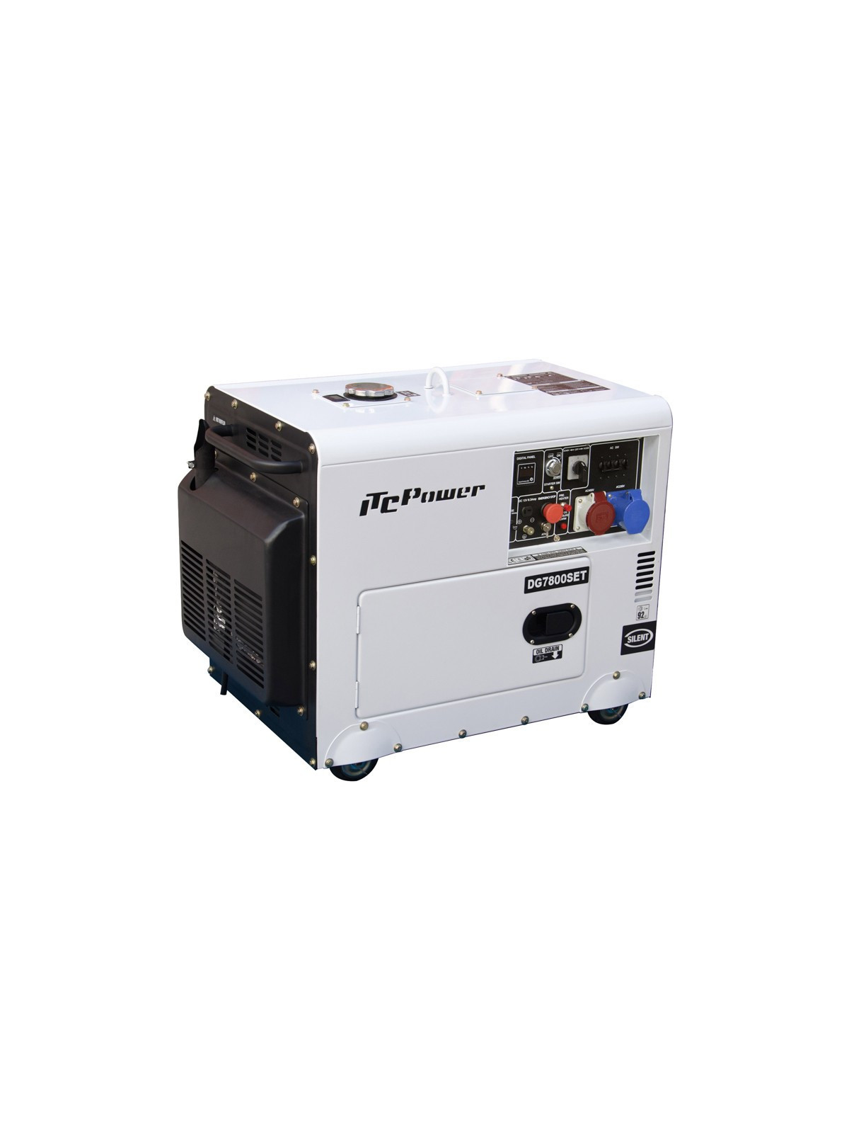Generador insonorizado de doble voltaje DG-7800SE-T de 6 kW / 7 kVA