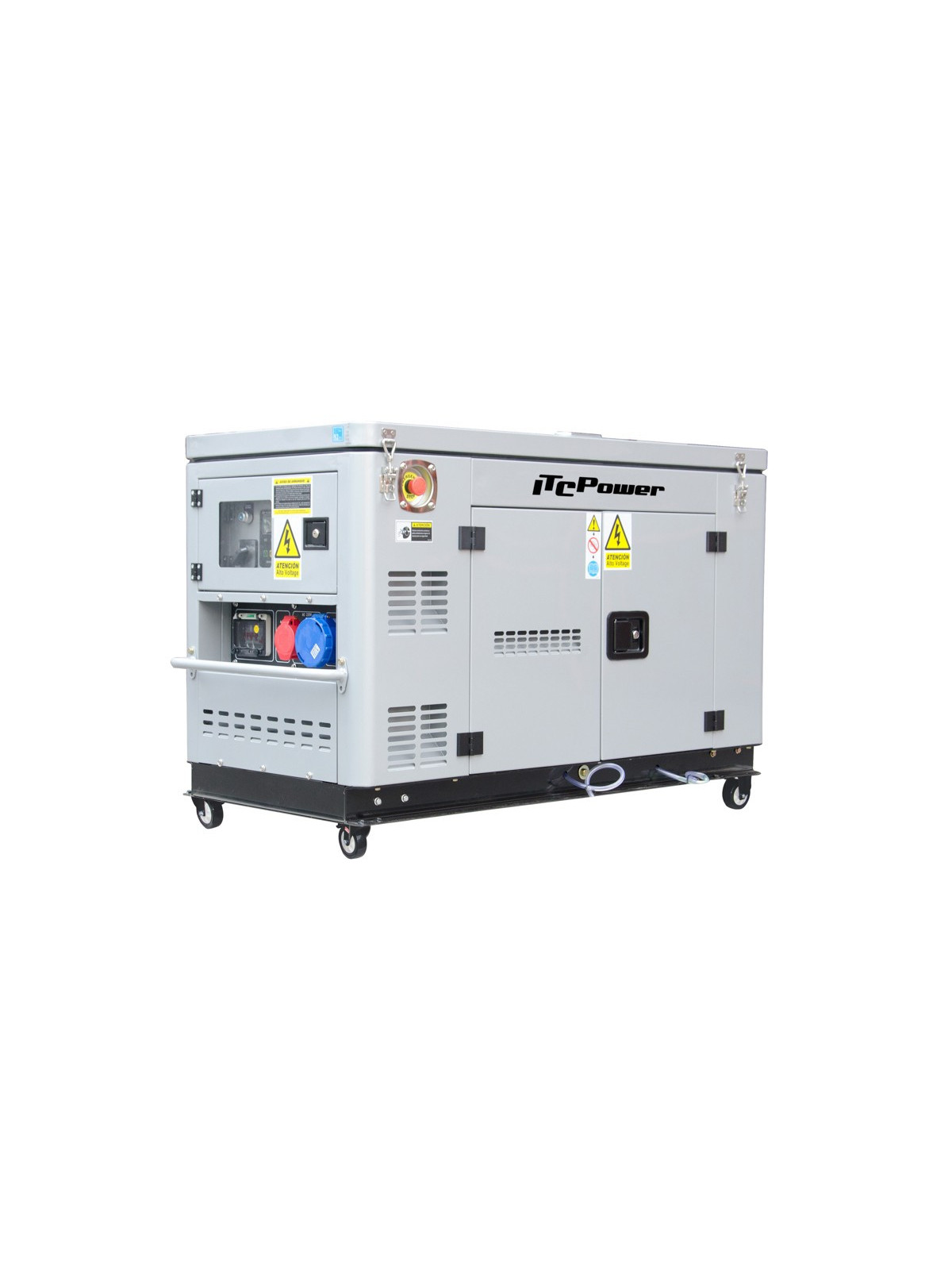 Dual voltage generator 230V/10KW - 400V/12,5 KVA Geluidgedempte DG12000XSE-T