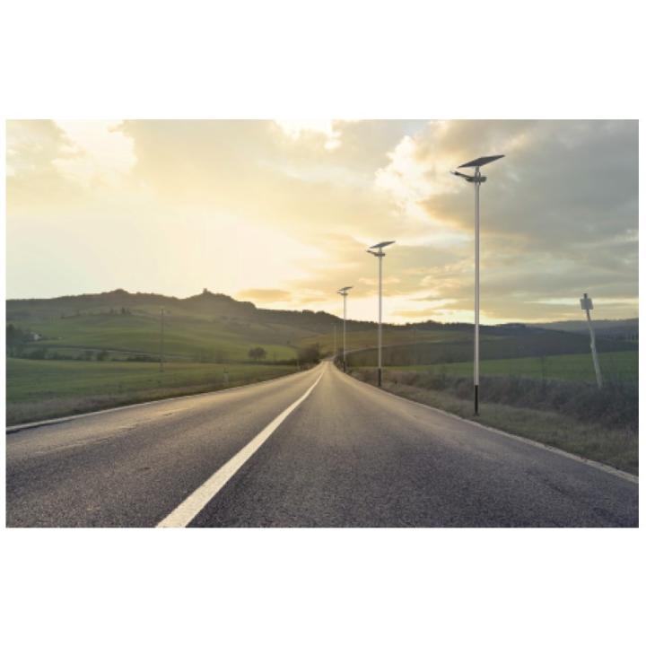 Lampadaire solaire - LED autonome 100w - panneau de 30W