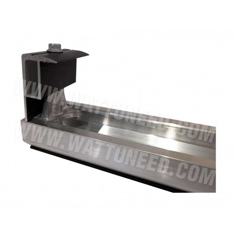 Mounting rail for trapezoidal roofs trapeze light+end clam NVT