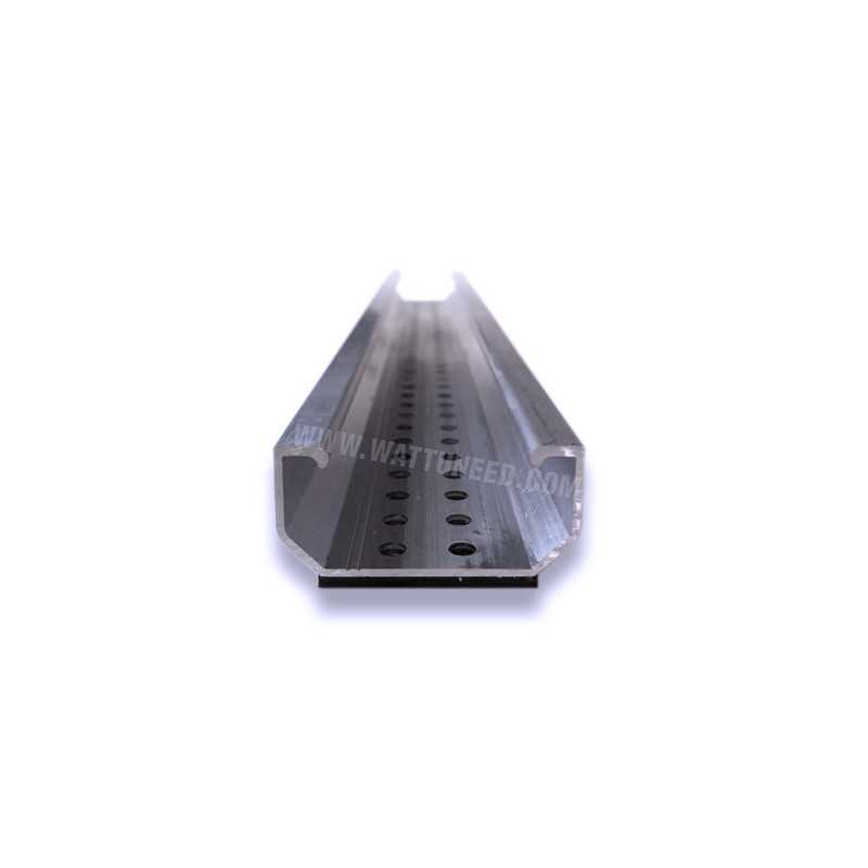 Mounting rail for trapezoidal roofs trapeze light+end clam NVT