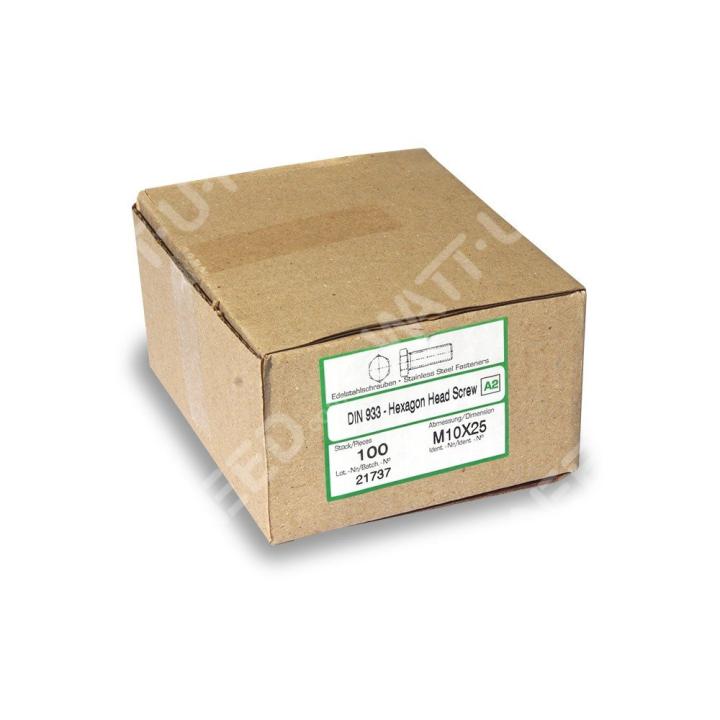 Boulon tête hexagonal M8x25 100 pièces