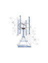 Ecorote wind mast with flat roof structure 