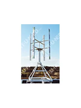 Mástil de viento ecorote con estructura plana de techo 