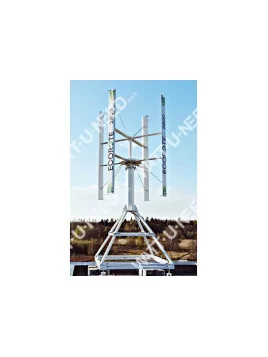 Ecorote wind mast with flat roof structure with ballasts