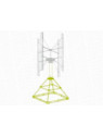 Ecorote wind mast with flat roof structure 