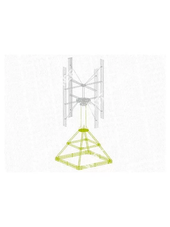 Mât eolienne Ecorote avec structure pour toit plat 
