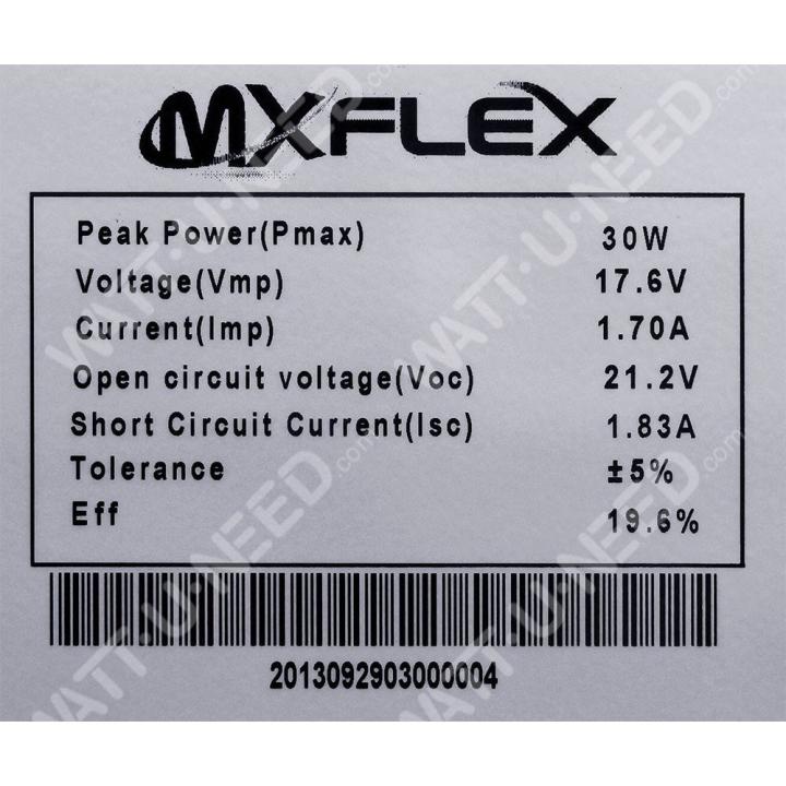 12V Solarpanel MX FLEX Protect 30Wp Back Contact