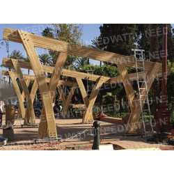Structure en bois pour 2 voitures