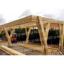 Structure en bois pour 2 voitures