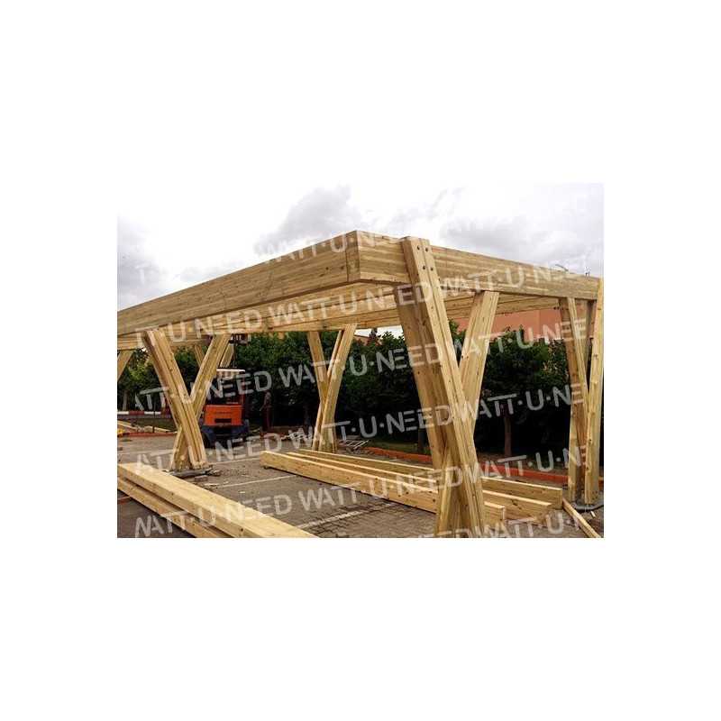 Wooden structure for 4 cars