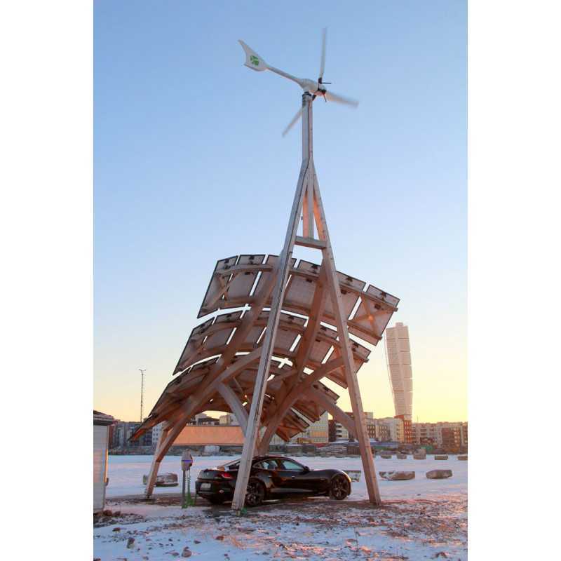 Giraffe 2.0 innoVentum Planta híbrida de viento y energía solar