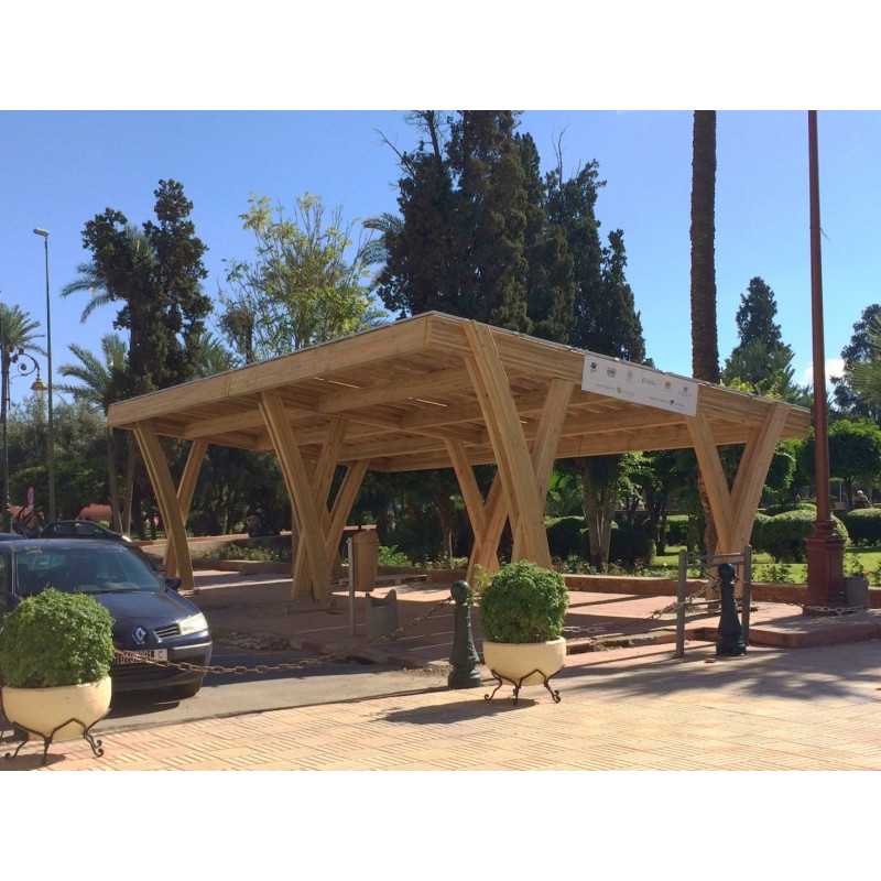 Carport solaire structure en bois InnoVentum