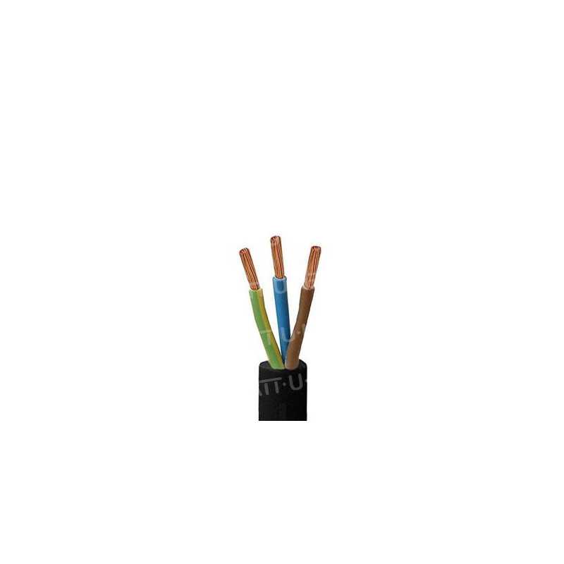 Câble souple H05RR-F 3G0,75mm² - 1m