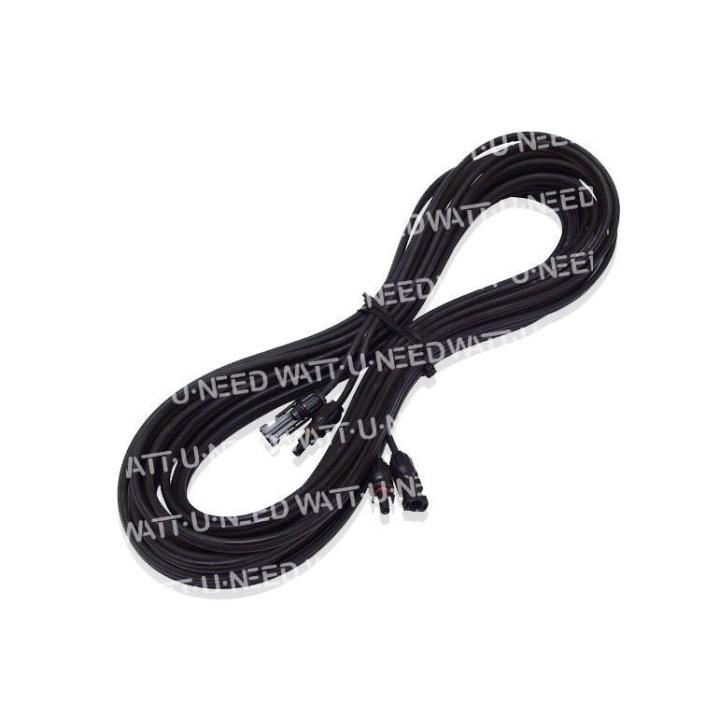 Allonge câble solaire 2x6 mm² avec 4x connecteurs type MC4 (au mètre)