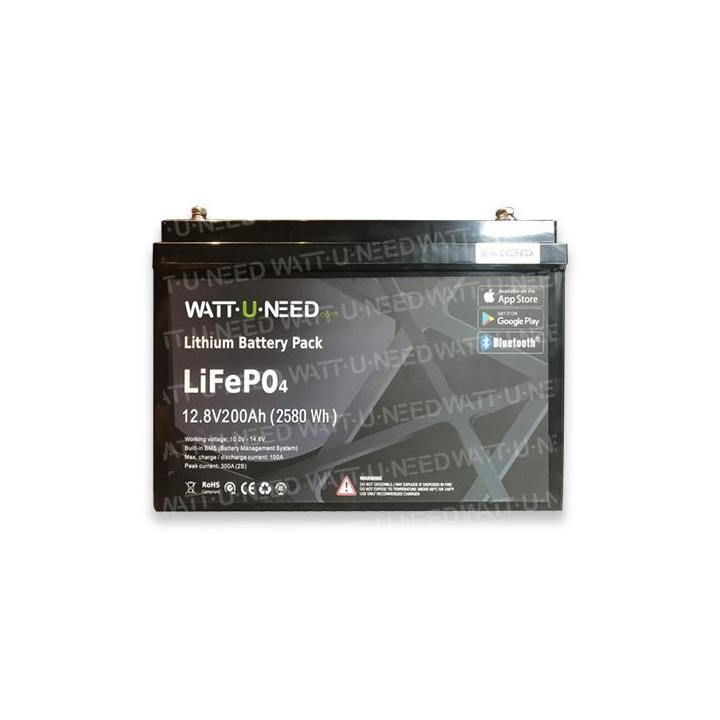 Wattuneed 12.8V 200Ah lithium battery