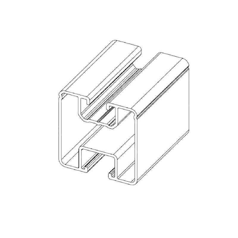 Rail en aluminium 35x40 pour fixation de panneaux solaires