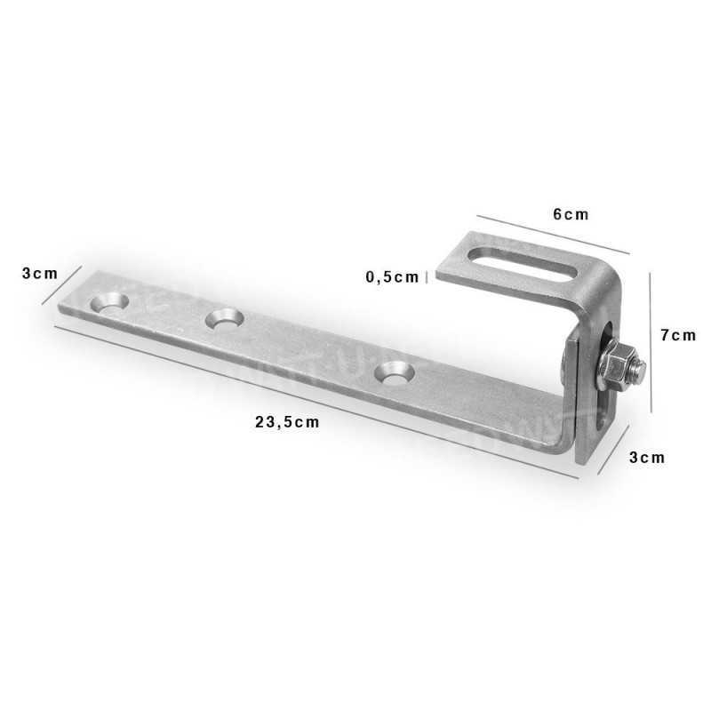 Adjustable fixing hook for slates