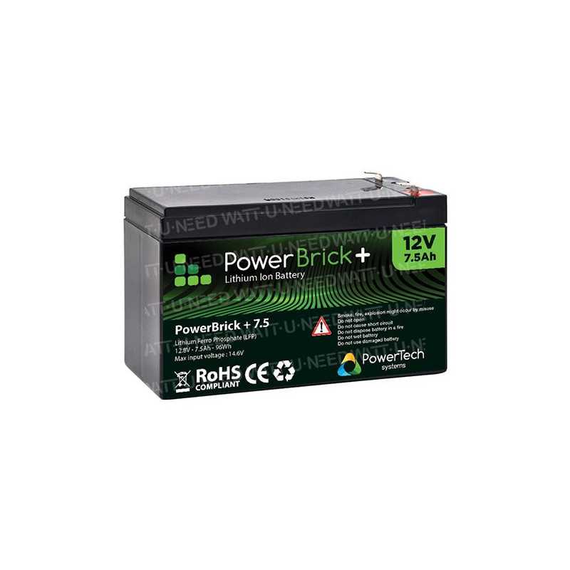 PowerBrick 12V 7.5Ah lithium battery