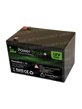 LiFePO4 lithiumbatterij 0,15 kWh - PowerBrick+ PB+12/12 12,8 V 12 Ah | IP65