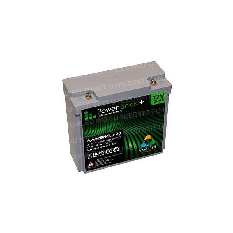 Batería de litio PowerBrick + 12V 20Ah
