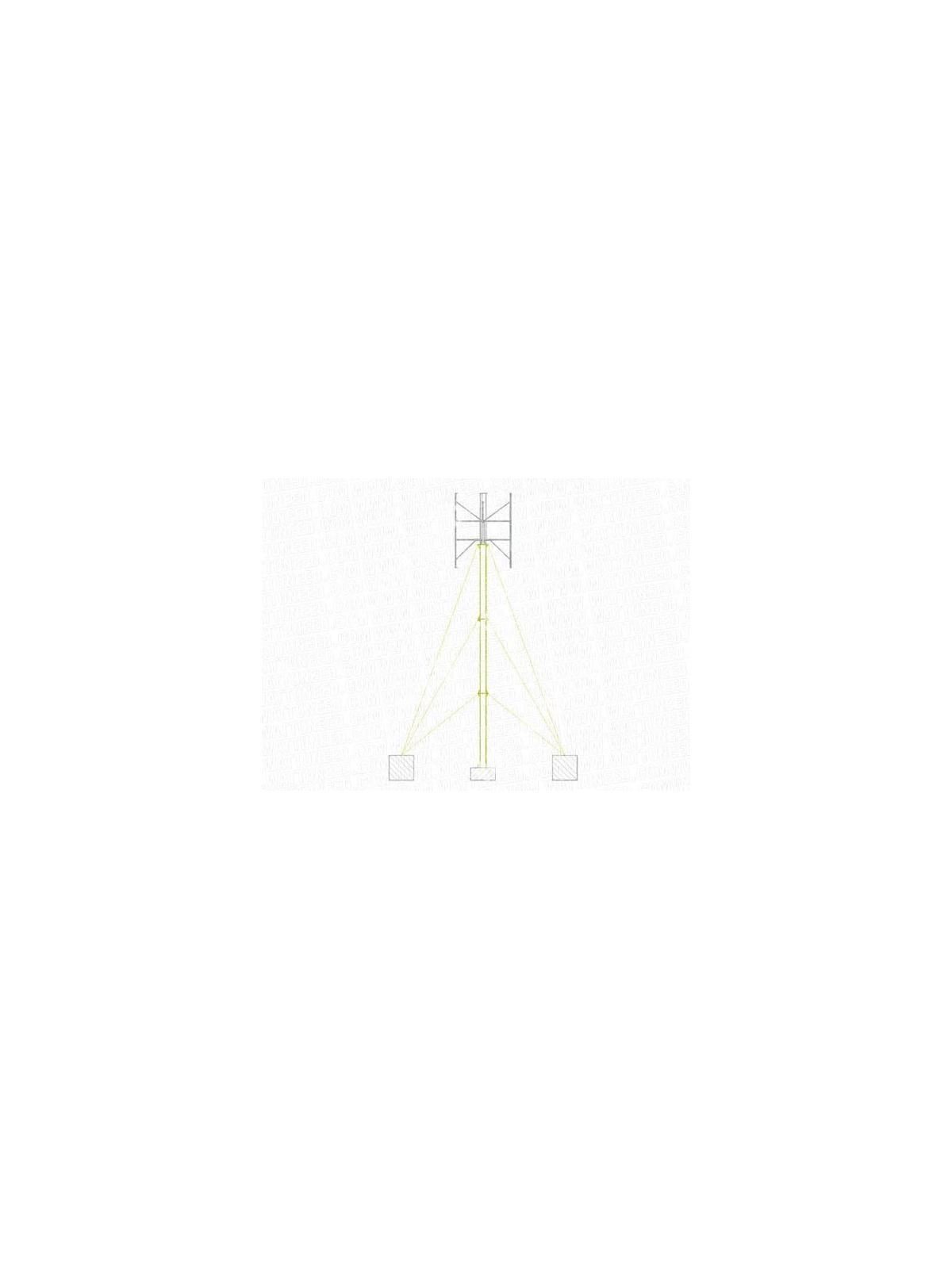 Steel mast for 2800 Ecorote wind turbine with cable supports 