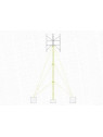 Steel mast for wind turbine 9800W Ecorote with cable supports 
