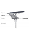 Lampadaire solaire - LED autonome 100w - panneau de 30W
