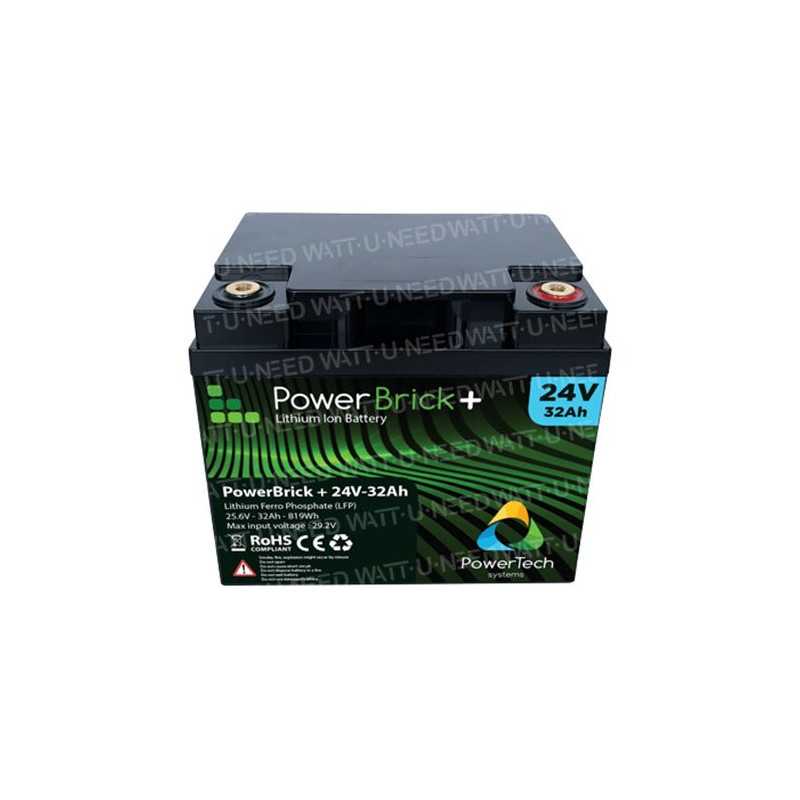 Lithium-Ion Battery 24V - 32Ah - 819Wh - PowerBrick+ LiFePO4 battery
