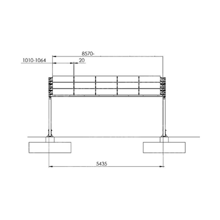 Dubbele fotovoltaïsche carport