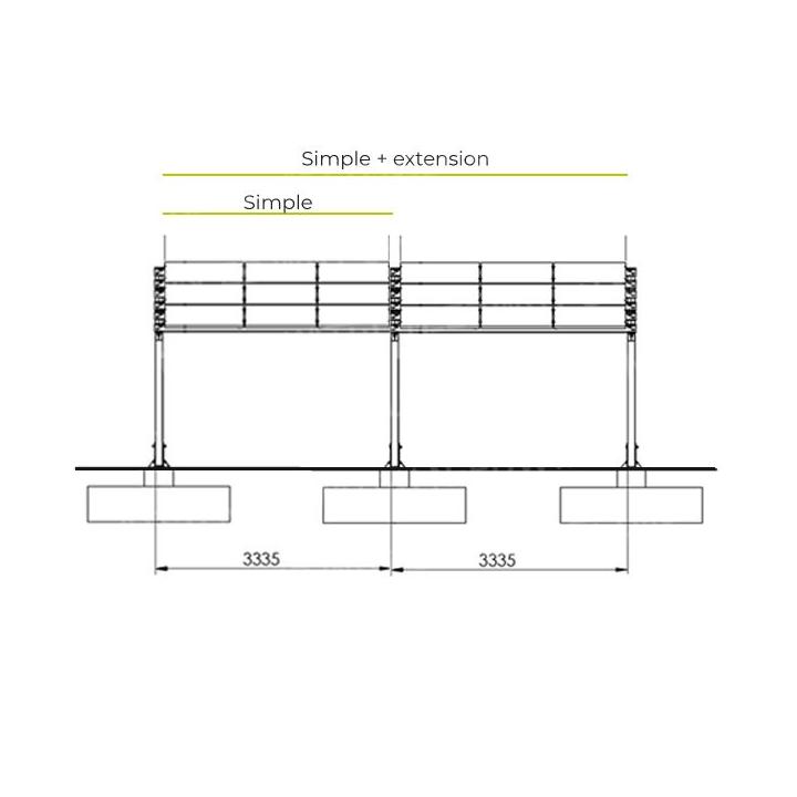 Eenvoudige fotovoltaïsche carport