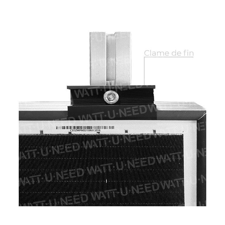 Clame de fin de fixation de fin du panneau: 30 à 50mm