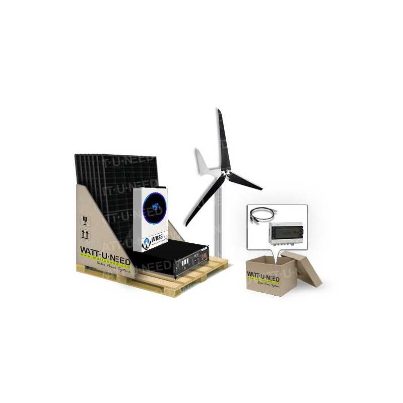 Self-consumption Kit 6 solar panels and wind turbine