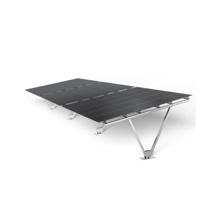 Dubbele fotovoltaïsche carport