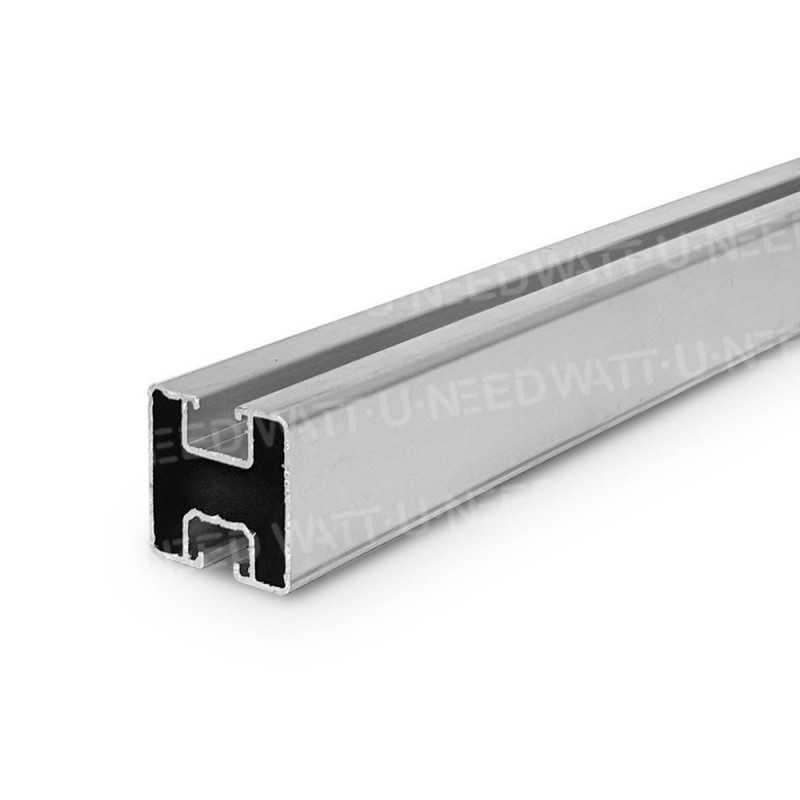 6 m - Rail en aluminium 40x40 pour fixation de panneaux solaires