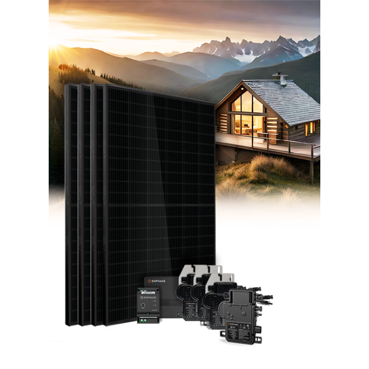 Kit van 4 zelfverbruikende enphase panelen zonder opslag