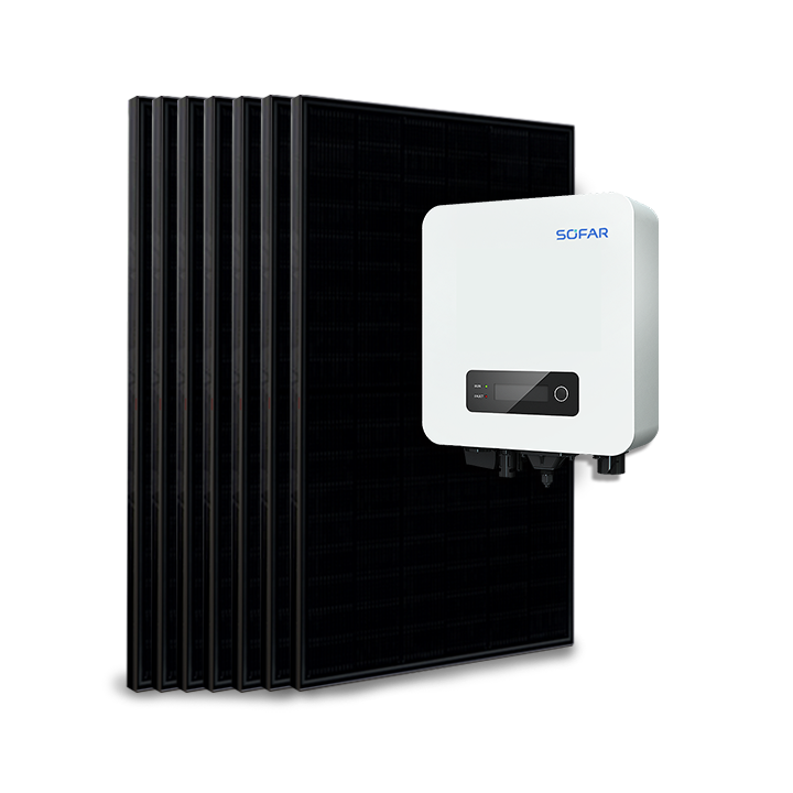 Kit van 6 zelfverbruikende/injectiepanelen 1600W Sofar zonder opslag