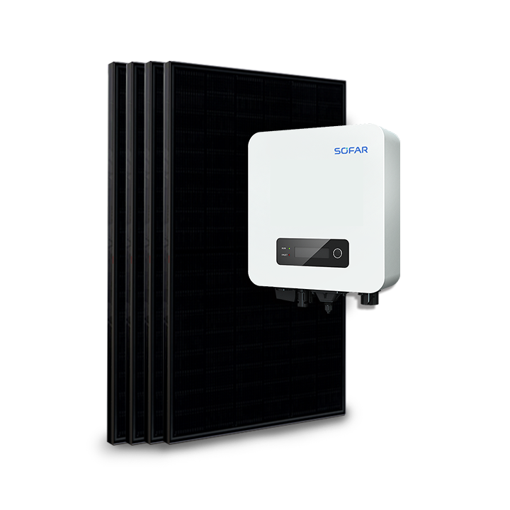 Kit 4 panels self-consumption / re-injection 1600W Sofar without storage