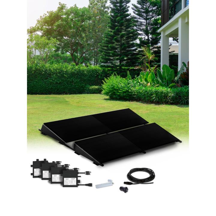 Kit 4 panneaux Solenso autoconsommation - Blubase Connect