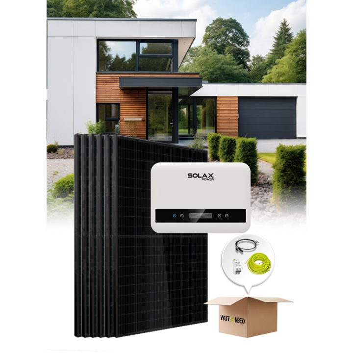 Kit van 6 zelfverbruikende/injectie panelen 3000W zonder opslag