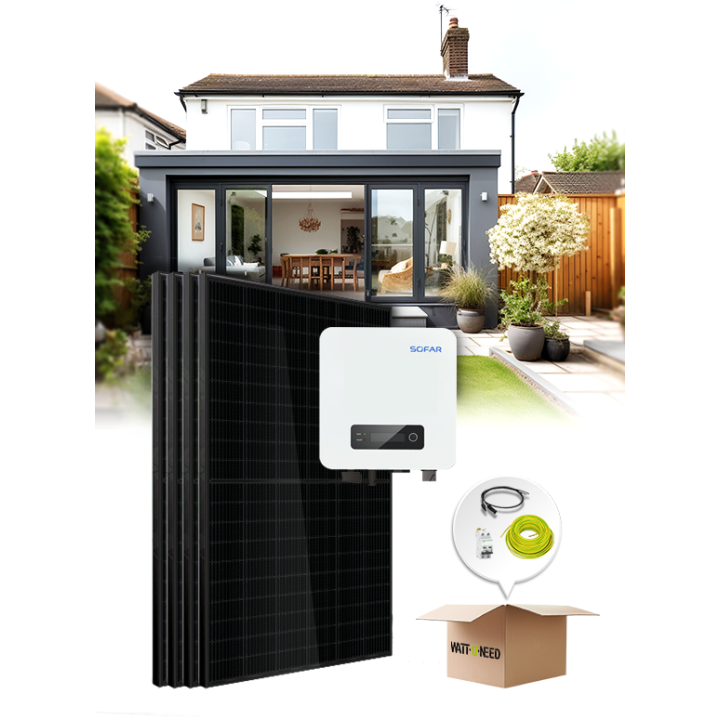 Kit 4 panels self-consumption / re-injection 1600W Sofar without storage