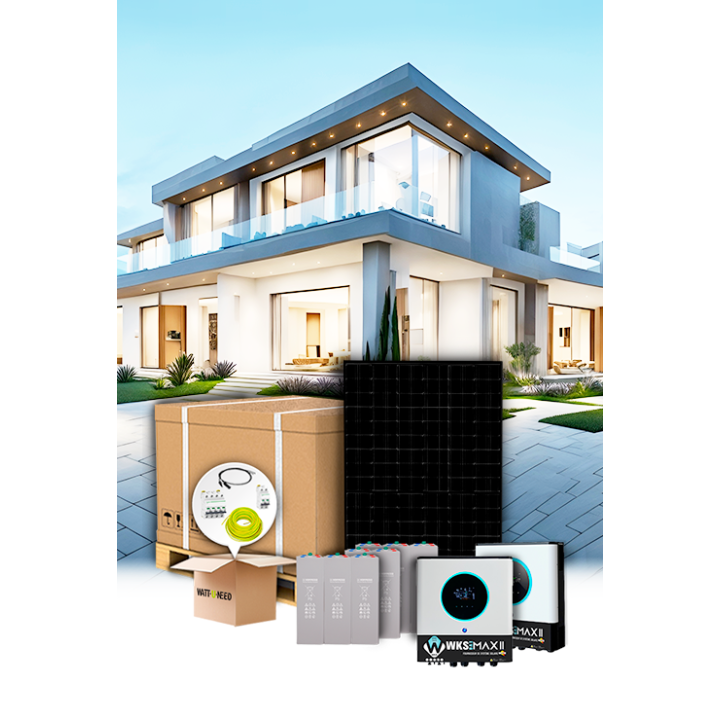 Autonomes Photovoltaik-Kit Klasse 3 - 48 Paneele + OPzV-Speicher 72 kWh | Wattuneed