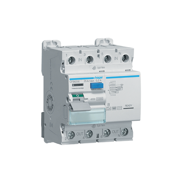 Fehlerstromschutzschalter HAGER 3P+N 100A 300ma