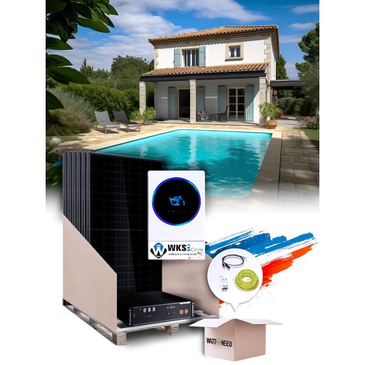 Kit autoconsommation 10 panneaux 6,5 kW avec stockage et installation en France