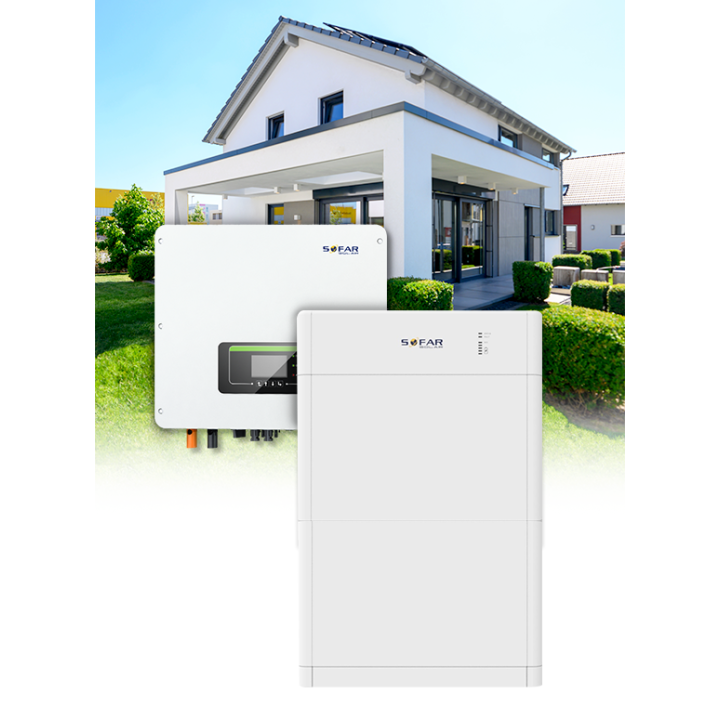 Sofar Solar Paquete de inversores trifásicos de 10 kVA - HYD-KTL-3PH y batería de alto voltaje de 10 kWh