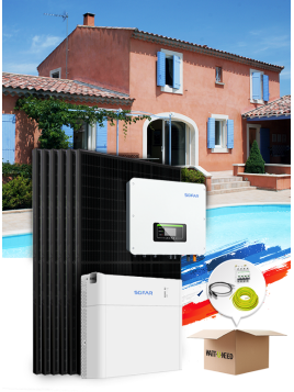 Kit autoconsommation 18 panneaux 8 kW avec installation en France